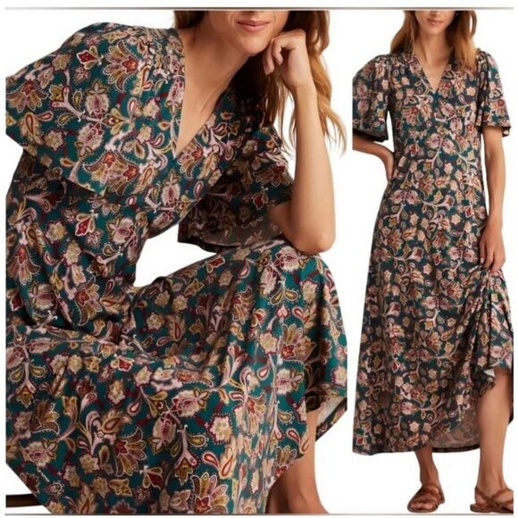 Boden Dresses & Skirts - Boden Paisley Jersey midi dress 14R